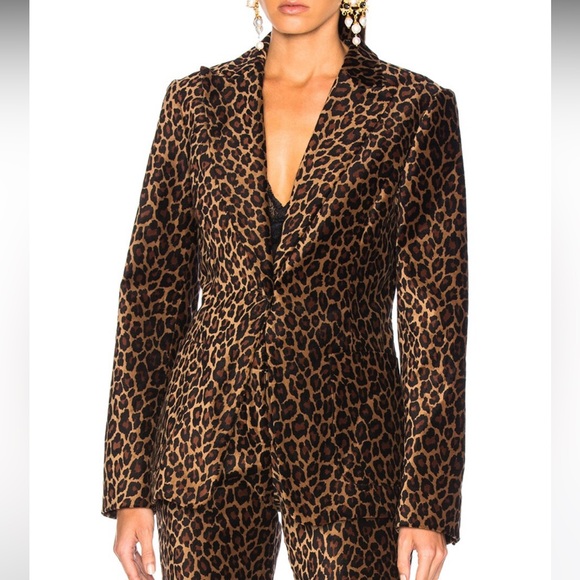 A.L.C. Mercer Leopard-Print Tailored Blazer Jacket - Picture 6 of 16